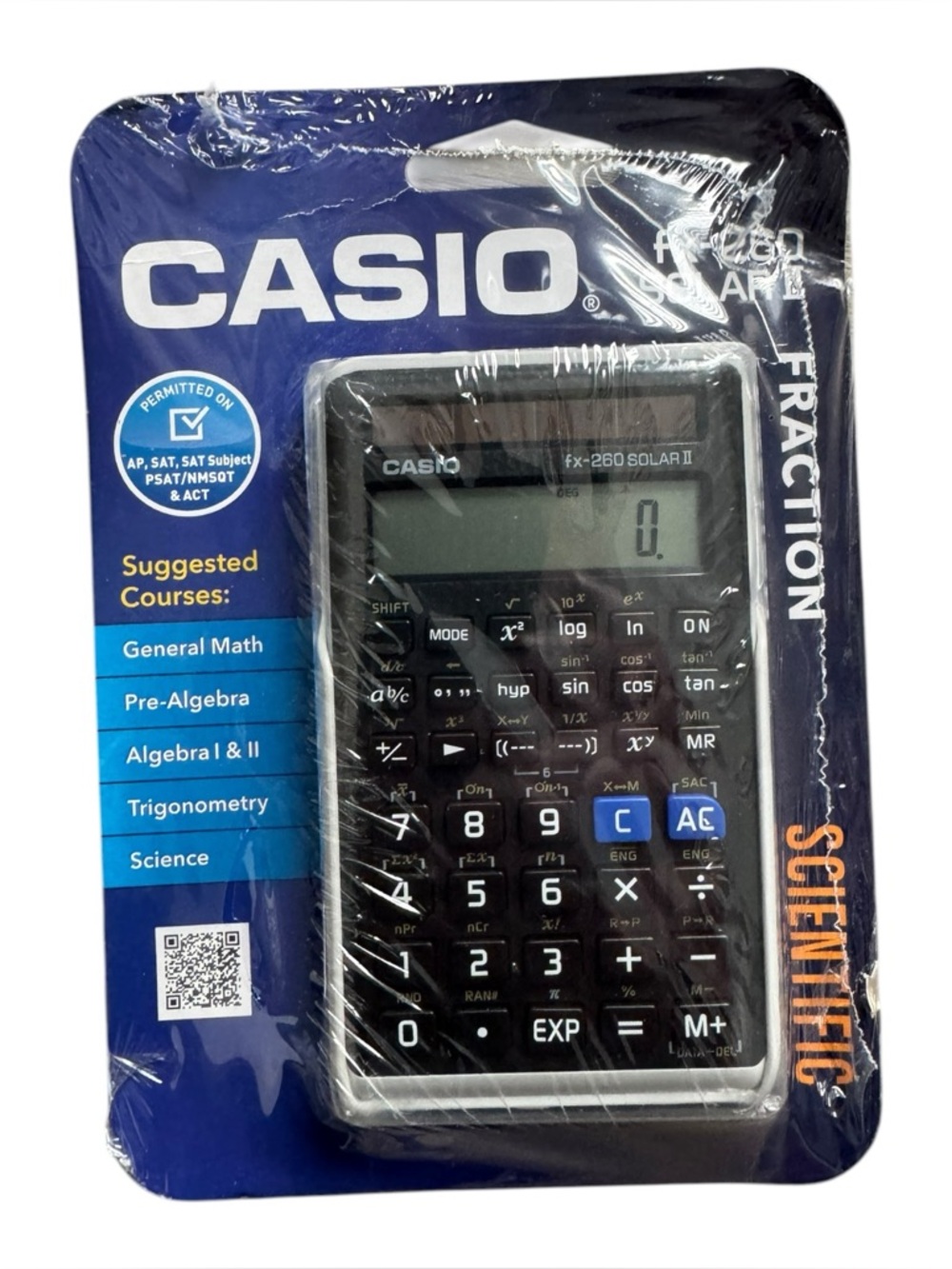 Casio‎ fx-260 Solar II Fraction Scientific Calculator SAT ACT AP New Sealed